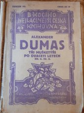 kniha Tři mušketýři po dvaceti letech. Díl. 2. Sv 2, B. Kočí 1926