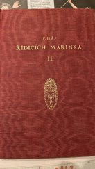 kniha Řídících Márinka. Díl II, Občanská tiskárna 1929