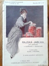 kniha Rajská jablka, jich pěstování a zužitkování v domácnosti Příručka pro pěstitele ve velkém i v malém, s prakt. návody ku pěst. rajských jablek na poli, v zahradě, v pokoji, jich rychlení, množení, sklizni, uchování, nakládání a zavařování., Alois Neubert 1916