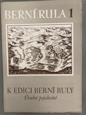 kniha Berní rula. 1, - K edici Berní ruly : (úvodní pojednání), Archiv bývalé země České 1950