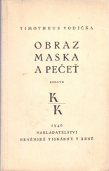 kniha Obraz, maska a pečeť Essaye, Brněnská tiskárna 1946