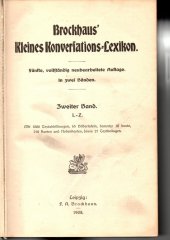 kniha Brockhaus´ Kleines Konverzations=Lexikon, F. A. Brockhaus 1908