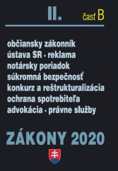 kniha Zákony 2020 II. časť B občiansky zákonník, ústava SR, reklama, notársky poriadok, súkromná bezpečnosť.., Poradca 2020