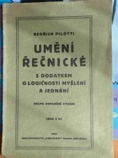 kniha Umění řečnické S dodatkem o logičnosti myšlení a jednání, Čes. obec úřednická 1919