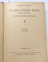 kniha Dobrý voják Švejk před válkou a jiné podivné historky, Adolf Synek 1926