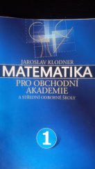 kniha Matematika 1.díl Pro obchodní akademie a SOŠ, SOFICO-CZ 2019