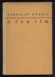 kniha O čem vím Část první. Sto kapitol o lidech a dějích z mého života., Dr. Václav Tomsa 1946