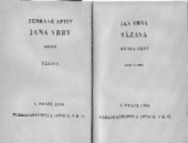 kniha Sázava Kniha prós, J. Otto 1930