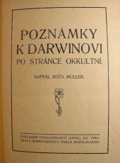 kniha Poznámky k Darwinovi po stránce okkultní, Sfinx 1920