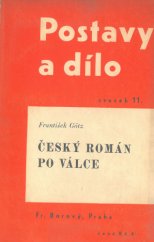 kniha Český román po válce, Fr. Borový 1936
