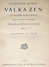 kniha Válka žen Díl první [a druhý] Historický román., E. Beaufort 1926