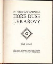kniha Hoře duše lékařovy, Menšinov. týdenník Pařík 1908