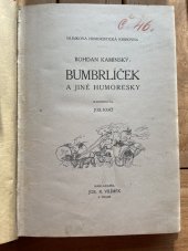 kniha Bumbrlíček a jiné humoresky, Jos. R. Vilímek 1912