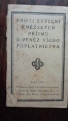 kniha Proti zvýšení kněžských příjmů z peněz všeho poplatnictva, Svaz národního osvobození 1926