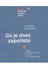 kniha Co je dnes zapotřebí výbor z Myšlenkových deníků z let 1988-1989, Knihovna Václava Havla 2012