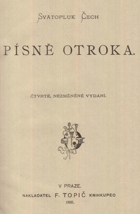 kniha Písně otroka, F. Topič 1895