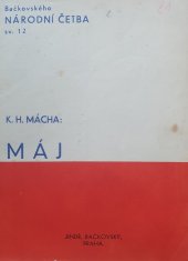 kniha Máj báseň od Karla Hynka Máchy, Jindřich Bačkovský 1941