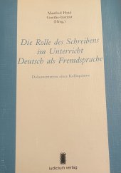 kniha  Die Rolle des Schreibens im Unterricht Deutsch als Fremdsprache , Verlag 1989