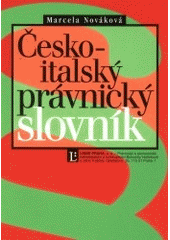 kniha Česko-italský právnický slovník, Linde 2001