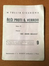 kniha Řeči proti G. Verrovi (Kniha IV), - (Soudní jednání II., I.L. Kober 1937