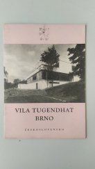 kniha Vila Tugendhat, Brno, Krajské středisko státní památkové péče a ochrany přírody 1971