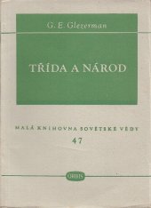 kniha Třída a národ, Orbis 1952