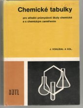 kniha Chemické tabulky pro střední průmyslové školy chemické a s chemickým zaměřením, SNTL 1982