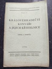 kniha Královohradečtí konváři a jejich křtitelnice, Městské hist. museum 1936
