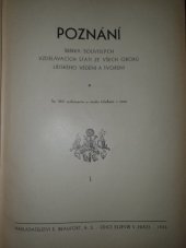 kniha Poznání 1. sv sbírka souvislých vzdělávacích statí ze všech oborů lidského vědění a tvoření, E. Beaufort 1936