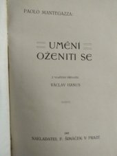 kniha Umění oženiti se, F. Šimáček 1902
