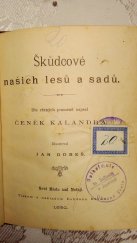 kniha Škůdcové našich lesů a sadů, Bohdan Böhm 1890
