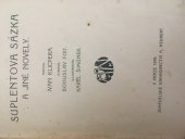 kniha Suplentova sázka a jiné novely, Neubert 1923