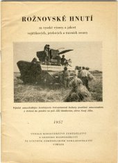 kniha Rožnovské hnutí za vysoké výnosy a jakost vojtěškových, jetelových a travních semen, SZN 1957