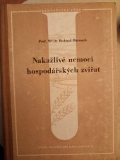 kniha Nakažlivé nemoci hospodářských zvířat, SZN 1953