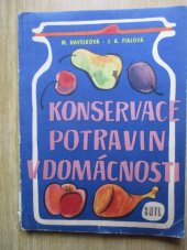 kniha Konservace potravin v domácnosti, SNTL 1958