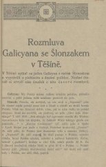 kniha Rozmluva Galicyana se Šlonzakem v Těšíně, s.n. 1920