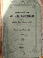 kniha Veselé ženy Windsorské, Nákladem Musea království českého 1856
