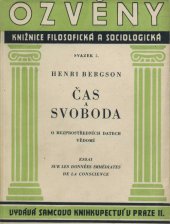 kniha Čas a svoboda o bezprostředních datech vědomí = Essai sur les donnês immédiates de la conscience, Samcovo knihkupectví 1947