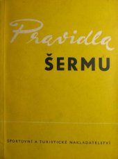 kniha Pravidla šermu platná od 1. ledna 1962, Sportovní a turistické nakladatelství 1962