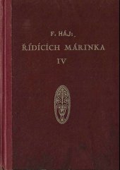 kniha Řídících Márinka. Díl IV, Občanská tiskárna 1929