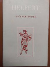 kniha O české hudbě, SNKLHU  1957