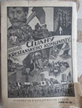 kniha Úvahy křesťanského komunisty, B. Kočí 1924