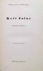 kniha Květ Jalny = Finch's Fortune : [cyklus Jalny IV], Julius Albert 1937