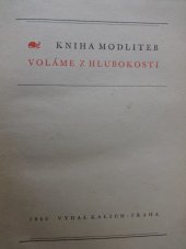 kniha Kniha modliteb Voláme z hlubokosti, Ústřední církevní nakladatelství 1953