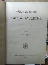 kniha Výbor ze spisů Karla Havlíčka, J. Otto 1907