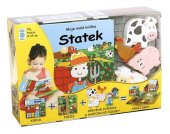 kniha Statek Moje malá knížka BOX Kniha + puzzle + zvířátka figurky 6ks + hrací sada, Junior 2018
