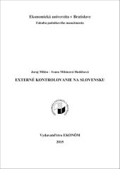 kniha Externé kontrolovanie na Slovensku, Vydavateľstvo EKONÓM 2025
