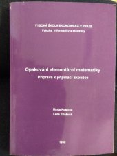 kniha Opakování elementární matematiky příprava k přijímací zkoušce, Vysoká škola ekonomická 1995