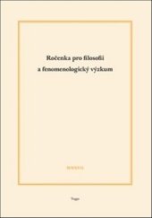 kniha Ročenka pro filosofii a fenomenologický výzkum 2017, Togga 2018