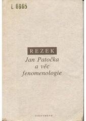 kniha Jan Patočka a věc fenomenologie, ISE 1993